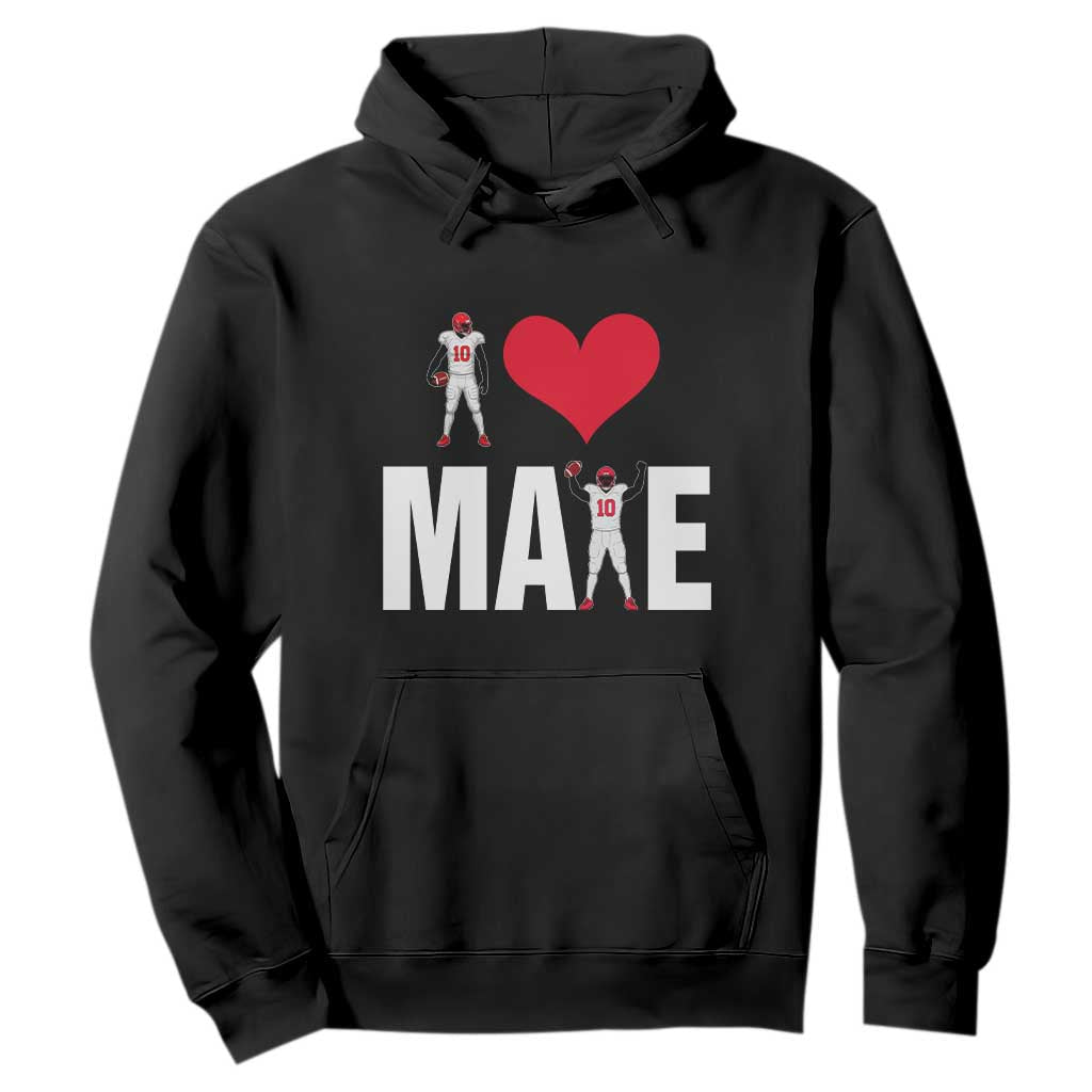 I Love Maye Red Heart Hoodie Football Fan Celebration TS02 Black Print Your Wear