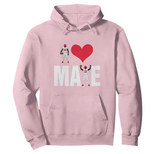 I Love Maye Red Heart Hoodie Football Fan Celebration TS02 Light Pink Print Your Wear