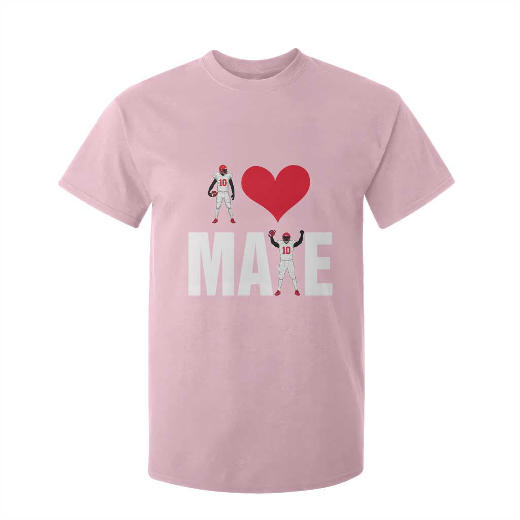 I Love Maye Red Heart T Shirt For Kid Football Fan Celebration TS02 Light Pink Print Your Wear