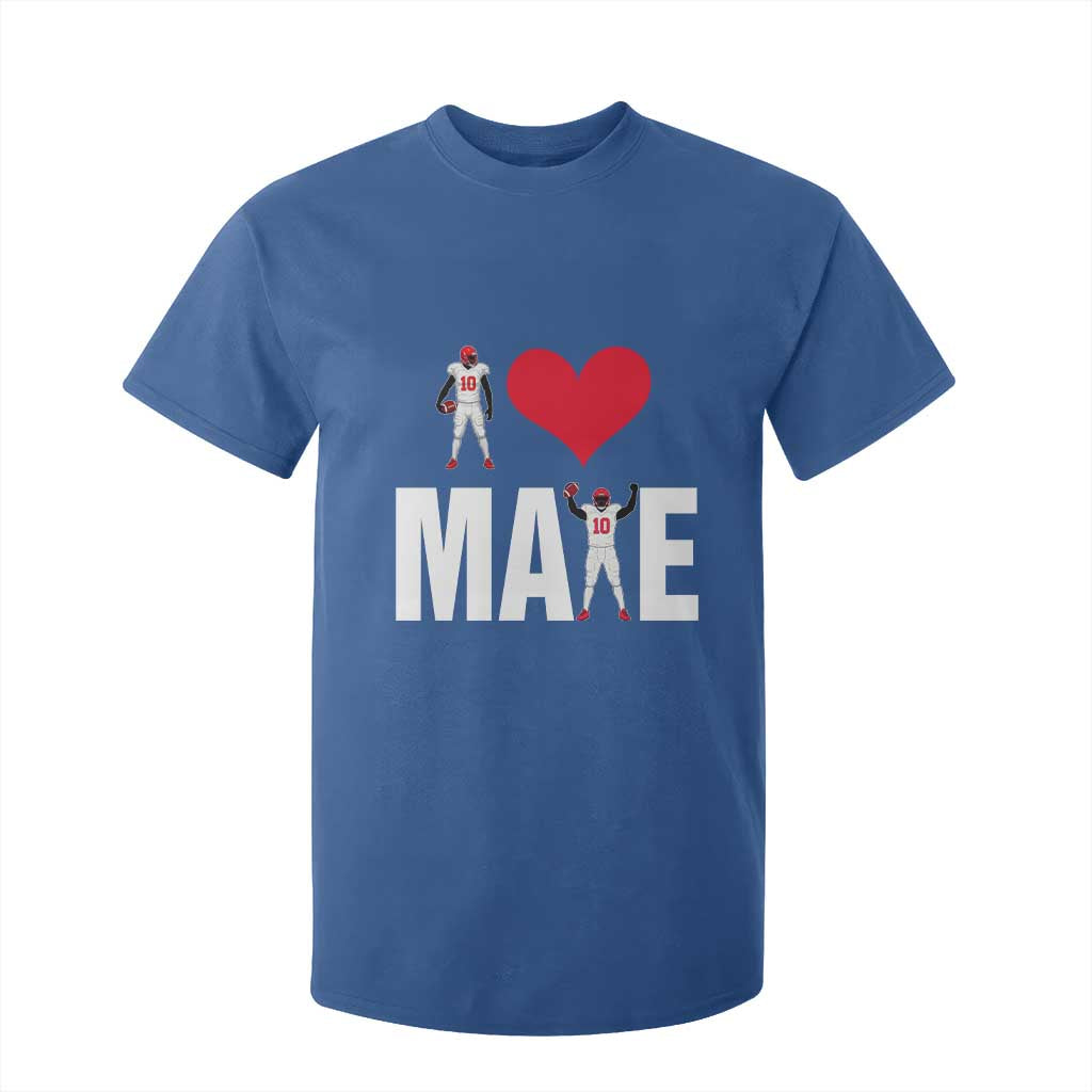 I Love Maye Red Heart T Shirt For Kid Football Fan Celebration TS02 Royal Blue Print Your Wear