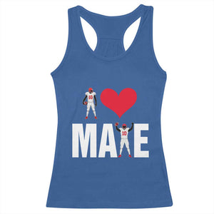 I Love Maye Red Heart Racerback Tank Top Football Fan Celebration TS02 Royal Blue Print Your Wear