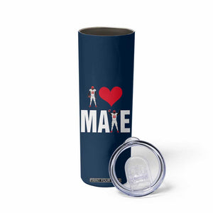 I Love Maye Red Heart Skinny Tumbler Football Fan Celebration TS02 Print Your Wear
