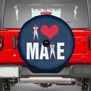 I Love Maye Red Heart Spare Tire Cover Football Fan Celebration TS02 Navy Print Your Wear