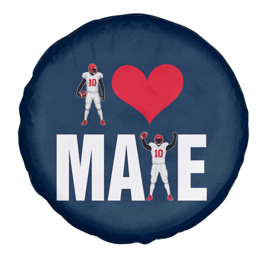 I Love Maye Red Heart Spare Tire Cover Football Fan Celebration TS02 Print Your Wear