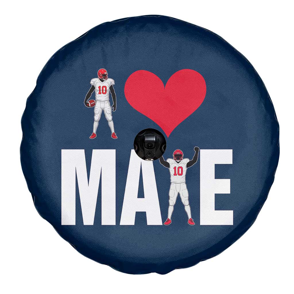 I Love Maye Red Heart Spare Tire Cover Football Fan Celebration TS02 Print Your Wear