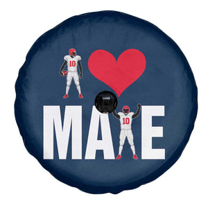 I Love Maye Red Heart Spare Tire Cover Football Fan Celebration TS02 Print Your Wear