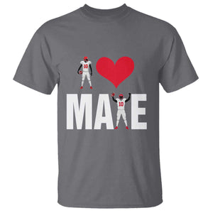 I Love Maye Red Heart T Shirt Football Fan Celebration TS02 Charcoal Print Your Wear