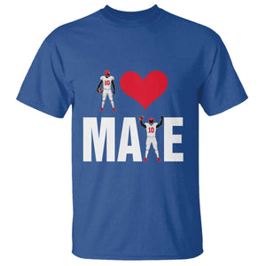 I Love Maye Red Heart T Shirt Football Fan Celebration TS02 Royal Blue Print Your Wear