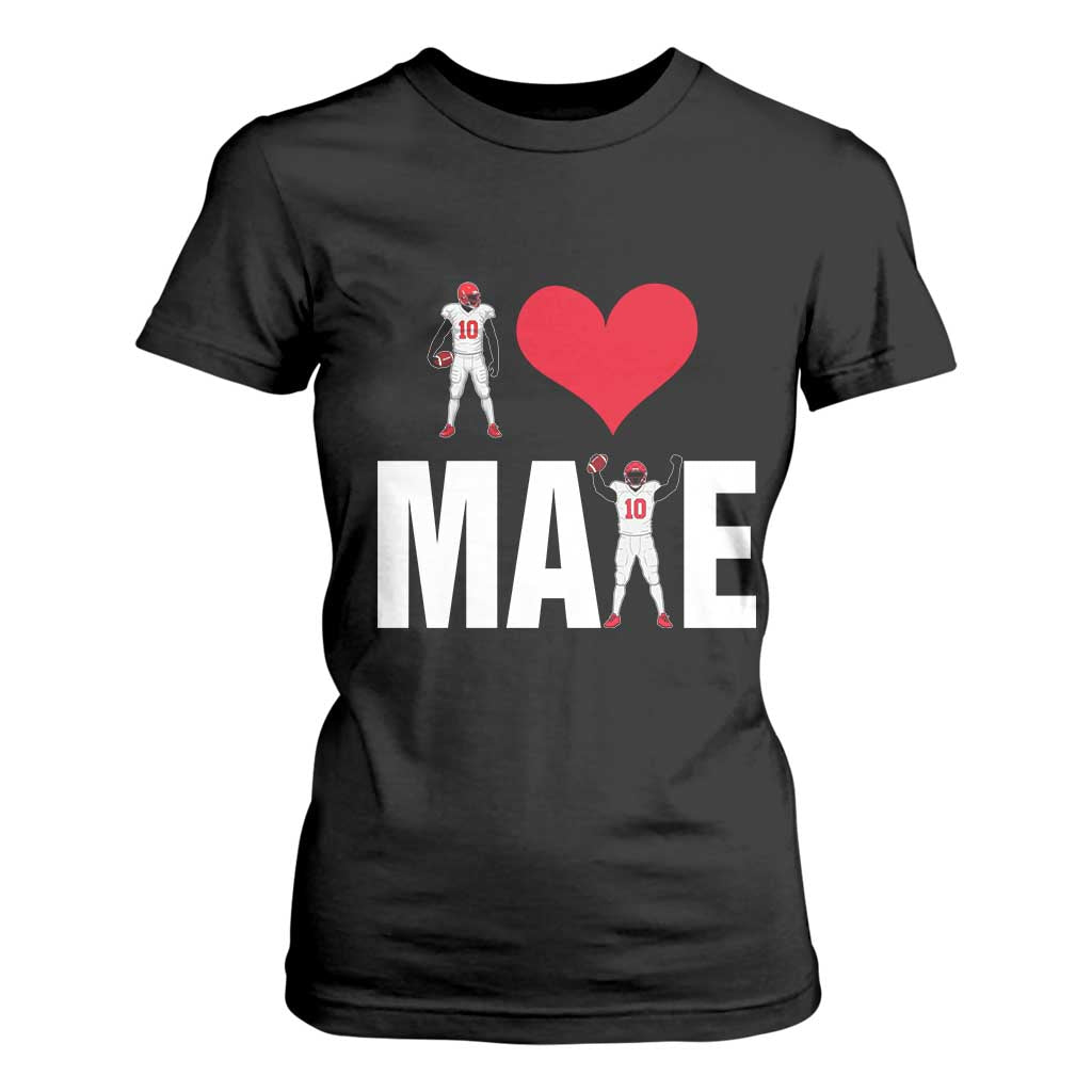 I Love Maye Red Heart T Shirt For Women Football Fan Celebration TS02 Black Print Your Wear