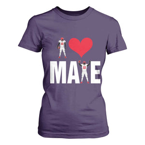 I Love Maye Red Heart T Shirt For Women Football Fan Celebration TS02 Purple Print Your Wear