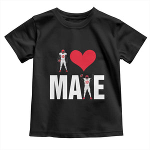 I Love Maye Red Heart Toddler T Shirt Football Fan Celebration TS02 Black Print Your Wear