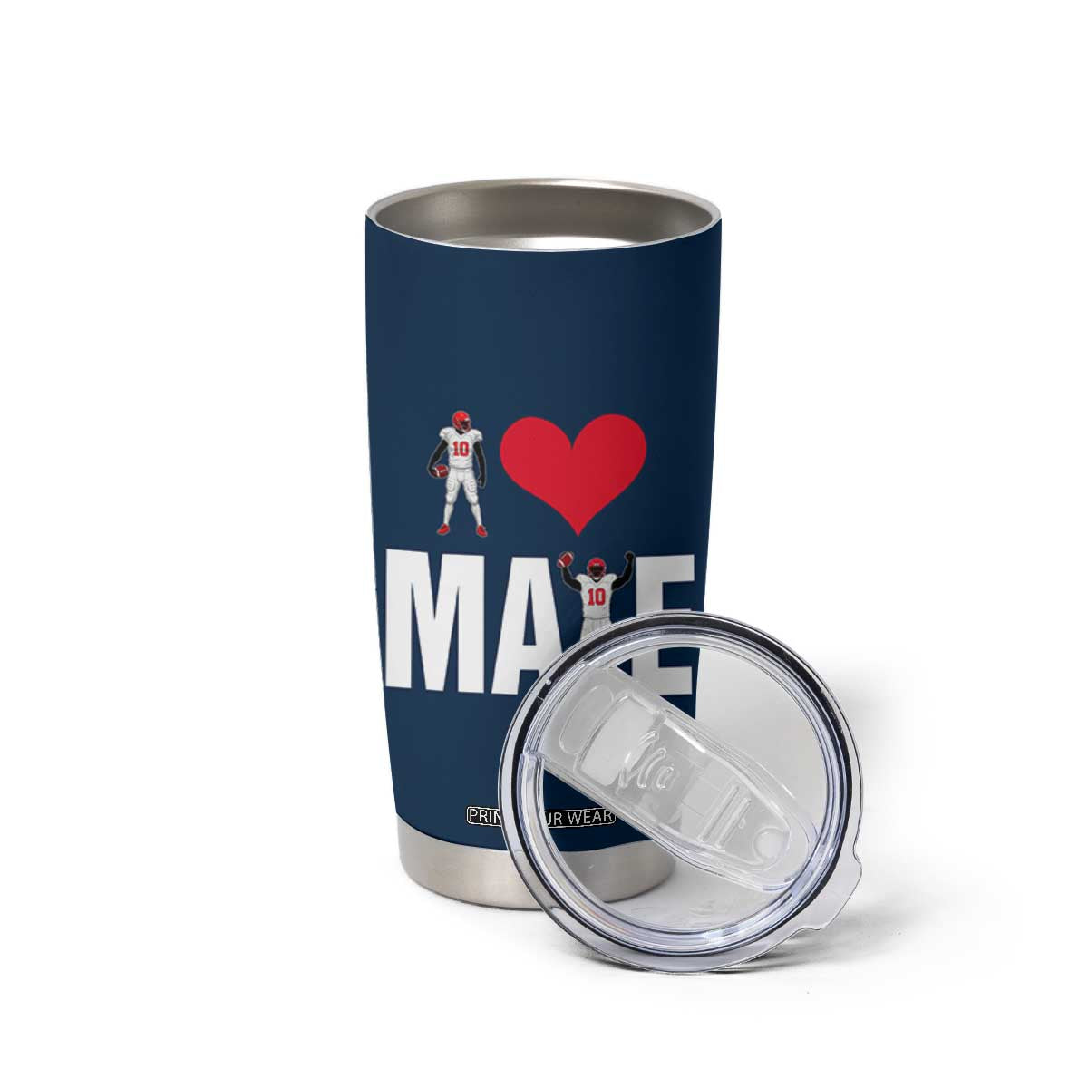 I Love Maye Red Heart Tumbler Cup Football Fan Celebration TS02 Print Your Wear