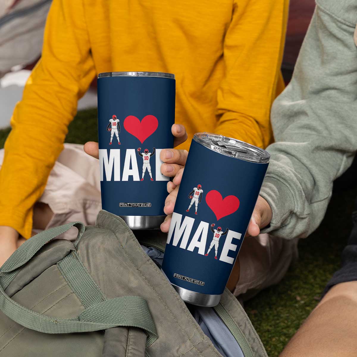 I Love Maye Red Heart Tumbler Cup Football Fan Celebration TS02 Print Your Wear