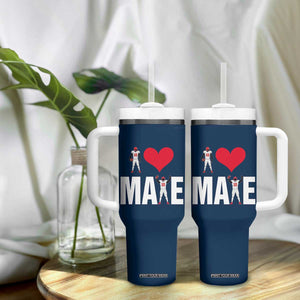 I Love Maye Red Heart Tumbler With Handle Football Fan Celebration TS02 Print Your Wear