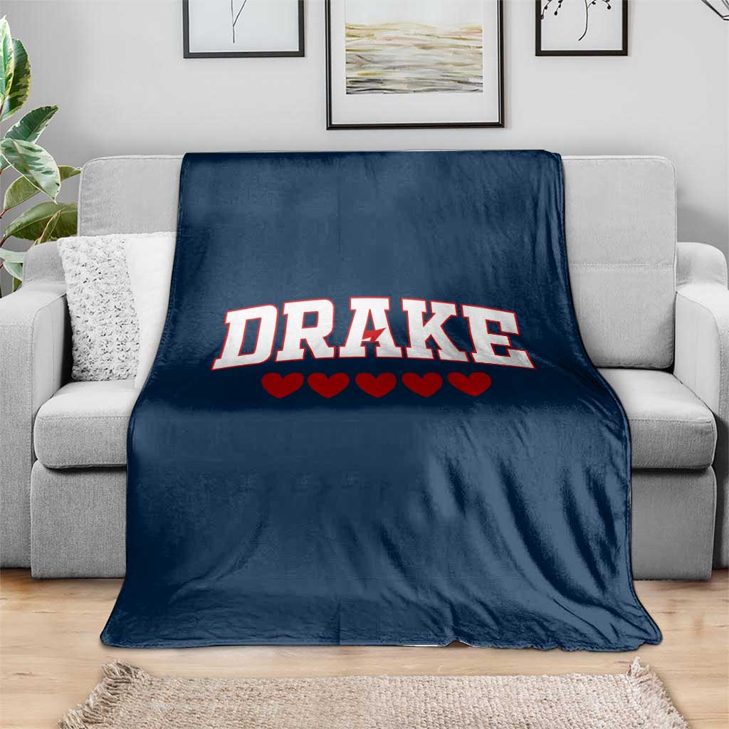 I Heart Drake Red Love Hearts Throw Blanket Football Fan Celebration TS02 Print Your Wear