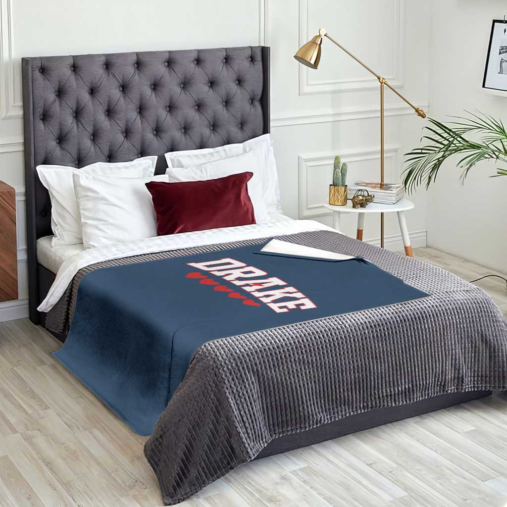 I Heart Drake Red Love Hearts Throw Blanket Football Fan Celebration TS02 Print Your Wear