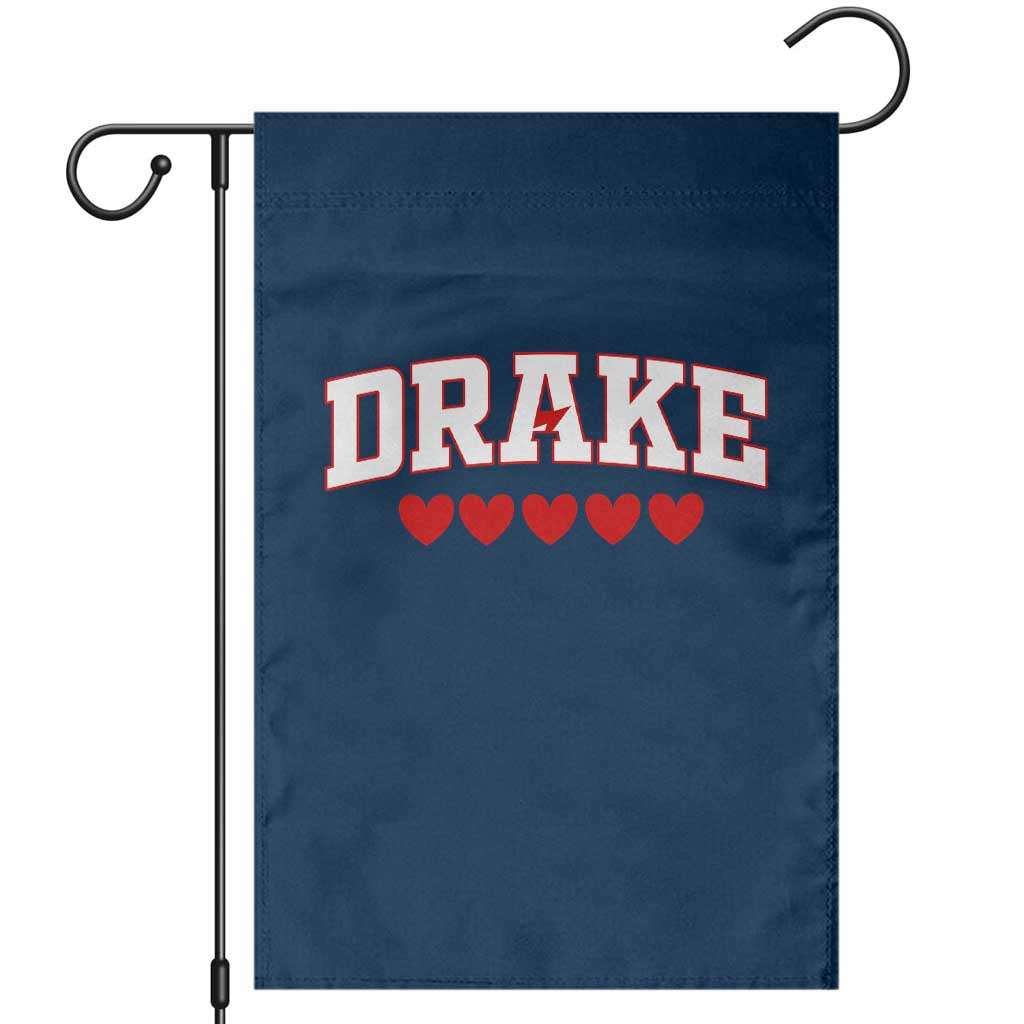 I Heart Drake Red Love Hearts Garden Flag Football Fan Celebration TS02 Navy Print Your Wear