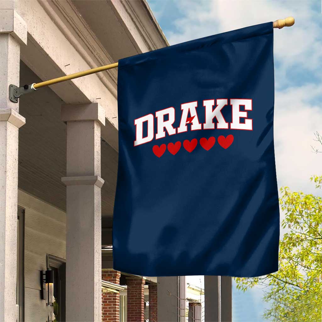 I Heart Drake Red Love Hearts Garden Flag Football Fan Celebration TS02 Print Your Wear