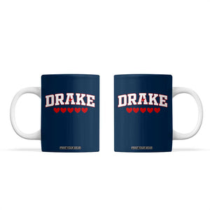 I Heart Drake Red Love Hearts Coffee Mug Football Fan Celebration TS02 Navy Print Your Wear