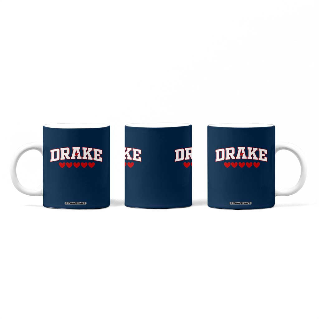 I Heart Drake Red Love Hearts Coffee Mug Football Fan Celebration TS02 Print Your Wear