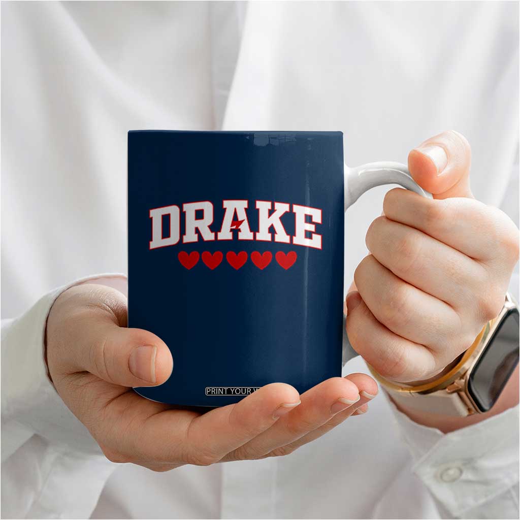 I Heart Drake Red Love Hearts Coffee Mug Football Fan Celebration TS02 Print Your Wear