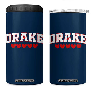 I Heart Drake Red Love Hearts 4 in 1 Can Cooler Tumbler Football Fan Celebration TS02 One Size: 16 oz Navy Print Your Wear