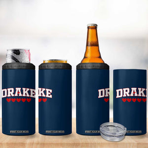 I Heart Drake Red Love Hearts 4 in 1 Can Cooler Tumbler Football Fan Celebration TS02 Print Your Wear