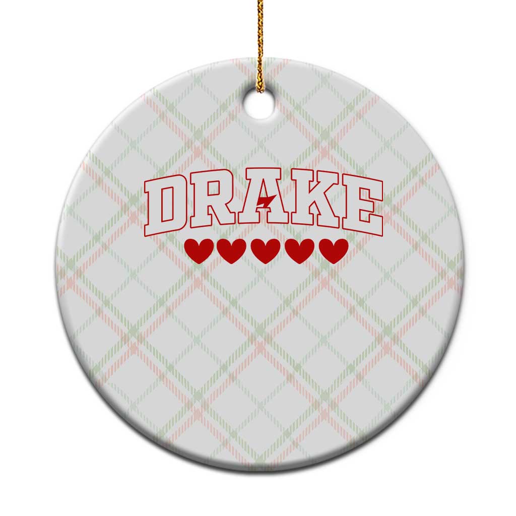 I Heart Drake Red Love Hearts Ceramic Ornament Football Fan Celebration TS02 1pc Christmas Plaid Print Your Wear