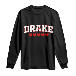 I Heart Drake Red Love Hearts Long Sleeve Shirt Football Fan Celebration TS02 Black Print Your Wear