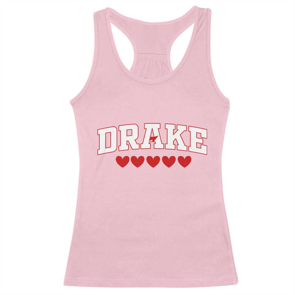 I Heart Drake Red Love Hearts Racerback Tank Top Football Fan Celebration TS02 Light Pink Print Your Wear