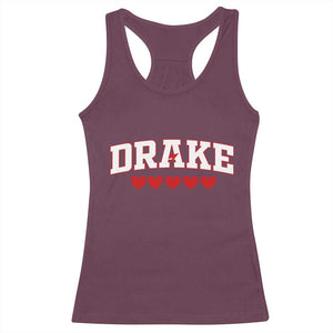 I Heart Drake Red Love Hearts Racerback Tank Top Football Fan Celebration TS02 Maroon Print Your Wear