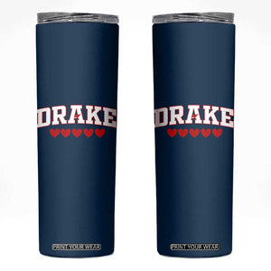 I Heart Drake Red Love Hearts Skinny Tumbler Football Fan Celebration TS02 Navy Print Your Wear