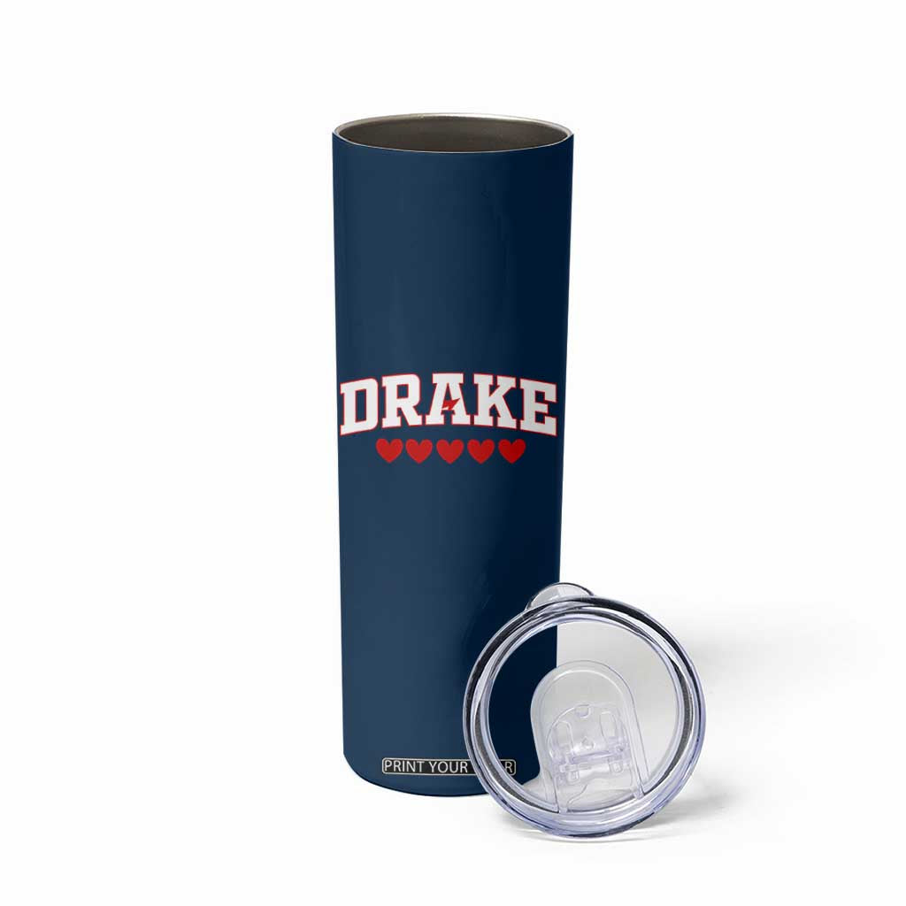 I Heart Drake Red Love Hearts Skinny Tumbler Football Fan Celebration TS02 Print Your Wear