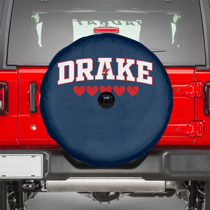I Heart Drake Red Love Hearts Spare Tire Cover Football Fan Celebration TS02 Navy Print Your Wear