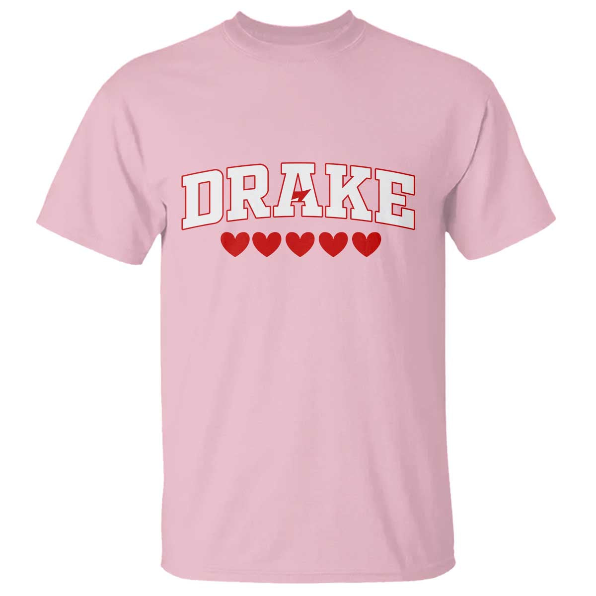 I Heart Drake Red Love Hearts T Shirt Football Fan Celebration TS02 Light Pink Print Your Wear