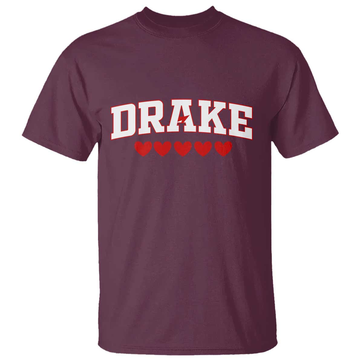 I Heart Drake Red Love Hearts T Shirt Football Fan Celebration TS02 Maroon Print Your Wear