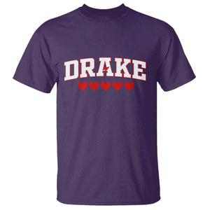 I Heart Drake Red Love Hearts T Shirt Football Fan Celebration TS02 Purple Print Your Wear