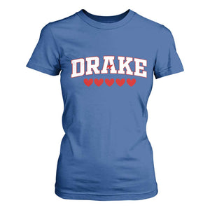 I Heart Drake Red Love Hearts T Shirt For Women Football Fan Celebration TS02 Royal Blue Print Your Wear