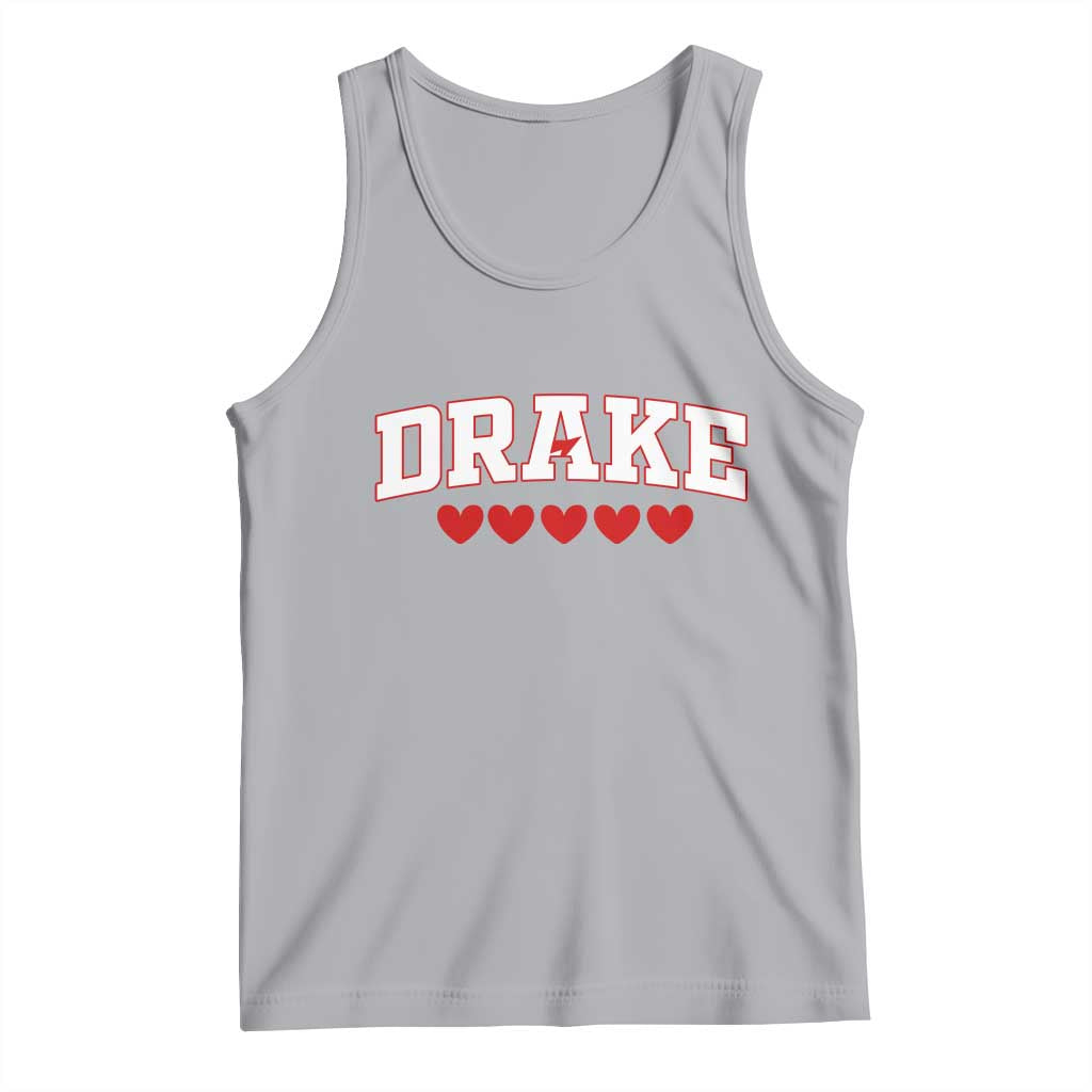 I Heart Drake Red Love Hearts Tank Top Football Fan Celebration TS02 Athletic Heather Print Your Wear