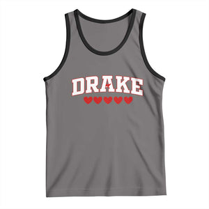 I Heart Drake Red Love Hearts Tank Top Football Fan Celebration TS02 Deep Heather Black Print Your Wear