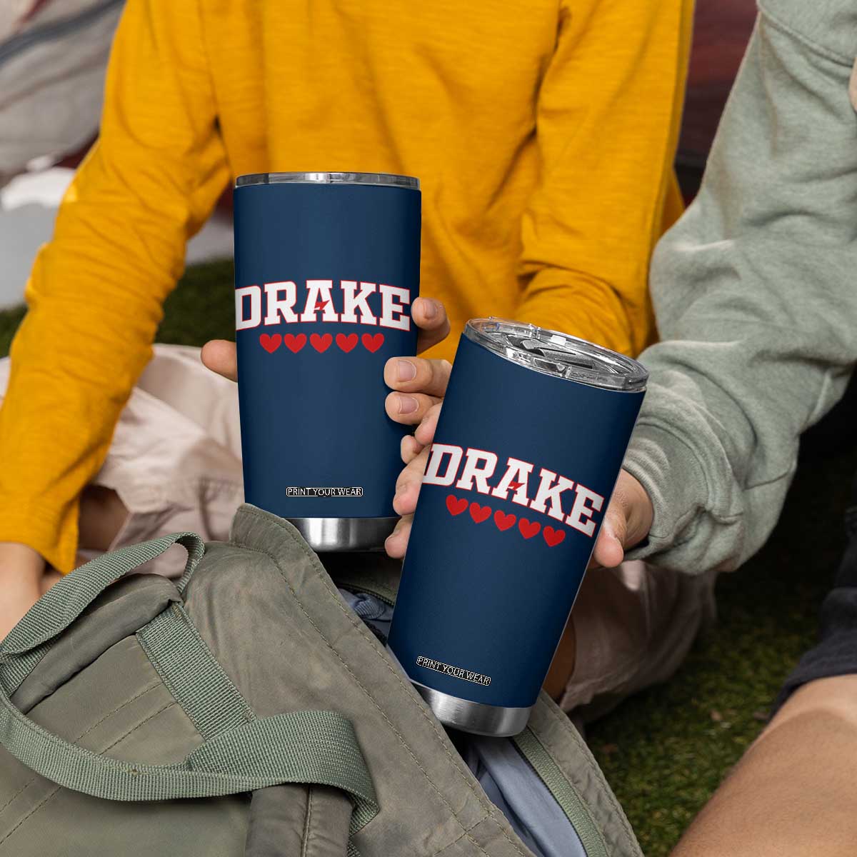 I Heart Drake Red Love Hearts Tumbler Cup Football Fan Celebration TS02 Print Your Wear