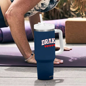 I Heart Drake Red Love Hearts Tumbler With Handle Football Fan Celebration TS02 Print Your Wear