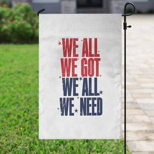 We All We Got We All We Need Patriots Garden Flag Red and Blue Sports Fan Chant TS02 Print Your Wear