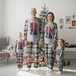 We All We Got We All We Need Patriots Plaid Pajama Set Red and Blue Sports Fan Chant TS02 Christmas Plaid Print Your Wear
