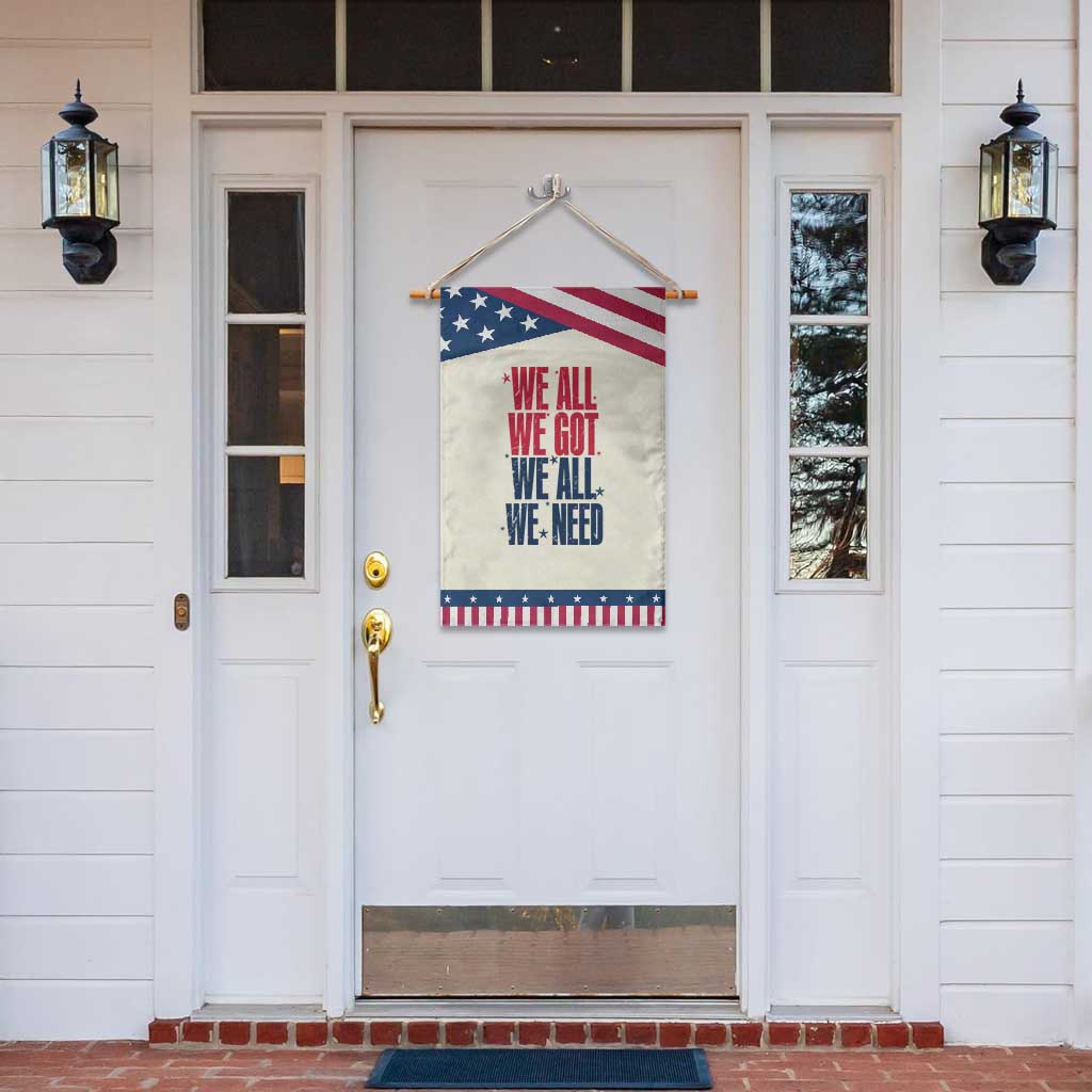 We All We Got We All We Need Patriots Garden Flag Red and Blue Sports Fan Chant TS02 Print Your Wear
