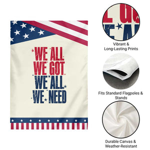 We All We Got We All We Need Patriots Garden Flag Red and Blue Sports Fan Chant TS02 Print Your Wear