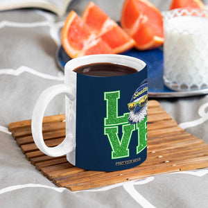 Seattle LOVE Hawk Graphic Coffee Mug Blue and Green Game Day Sports Fan TS02 Print Your Wear