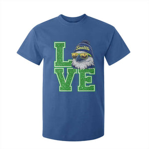 Seattle LOVE Hawk Graphic T Shirt For Kid Blue and Green Game Day Sports Fan TS02 Royal Blue Print Your Wear