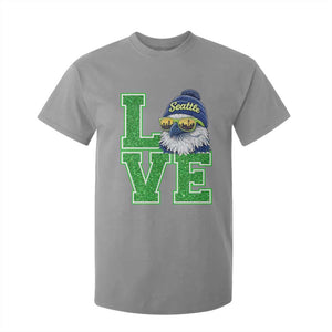 Seattle LOVE Hawk Graphic T Shirt For Kid Blue and Green Game Day Sports Fan TS02 Sport Gray Print Your Wear