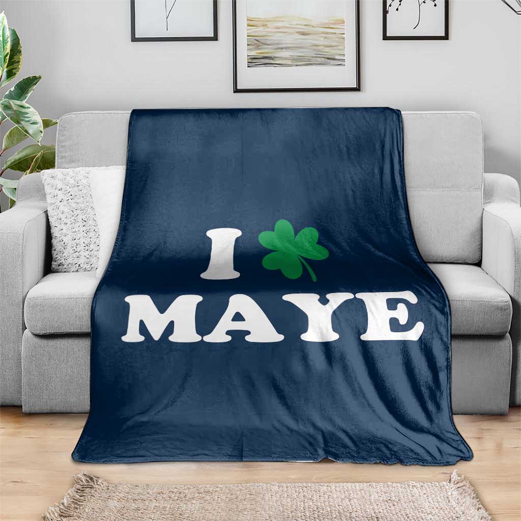 I Shamrock Maye Throw Blanket St. Patrick’s Day Sports Fan Irish Twist TS02 Print Your Wear